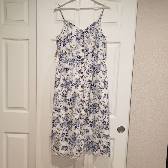 BEYOND THE RADAR WOMEN'S FLORAL SLEEVELESS MIDI DRESS Size M - Picture 4 of 14
